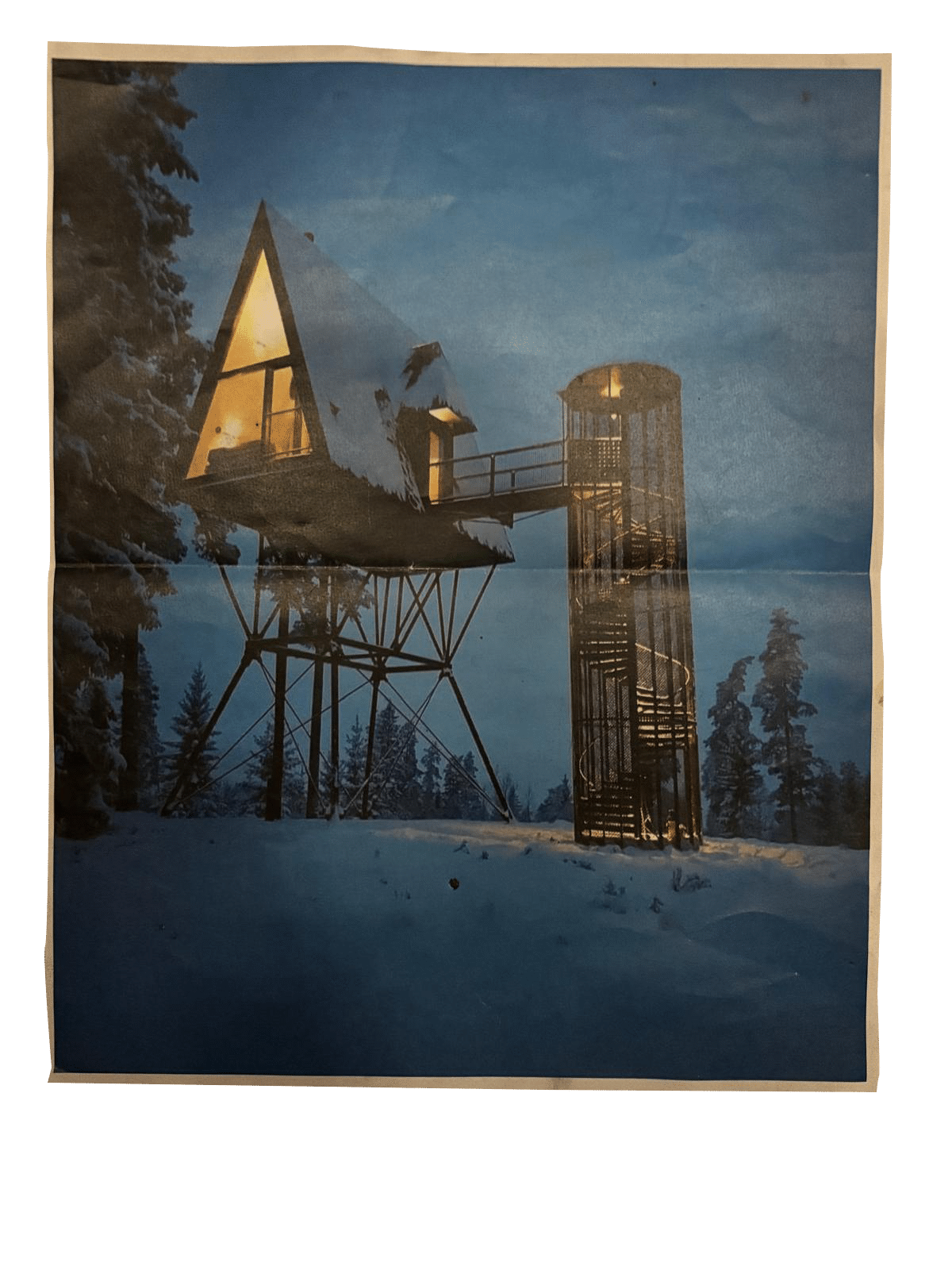 Image de référence d’une tour d’observation avec passerelle, source d’inspiration du projet